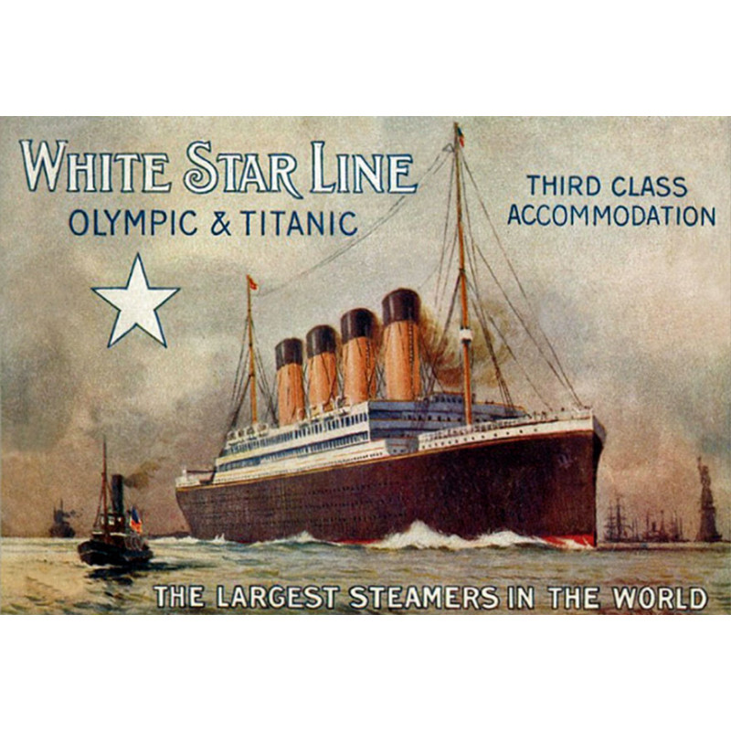 Blechschild Olympic Titanic White Star Line Blechschild Olympic Titanic White Star Line