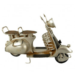 Scooter Motorroller Vespa Blechmodell silber 17cm