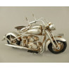 Motorrad silber Blechmodell 19 cm