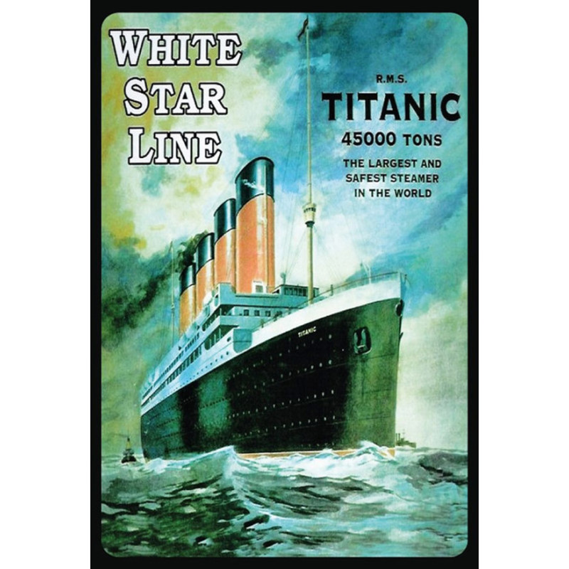 Blechschild Titanic White Star Line Blechschild Titanic White Star Line