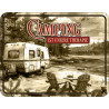 Blechschild Camping ist unsere Therapie - RAHMENLOS®