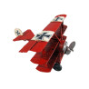 Dreidecker Blechmodell rot 16 cm