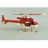 Hubschrauber Blechmodell rot 23 cm