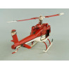 Hubschrauber Blechmodell rot 23 cm