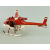 Hubschrauber Blechmodell rot 23 cm