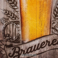 Blechschild Wasser schmeckt besser wenn es in der Brauerei gewesen ist - Nostalgic-Art