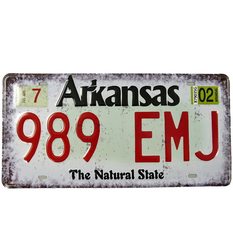 Blechschild Arkansas Nummernschild