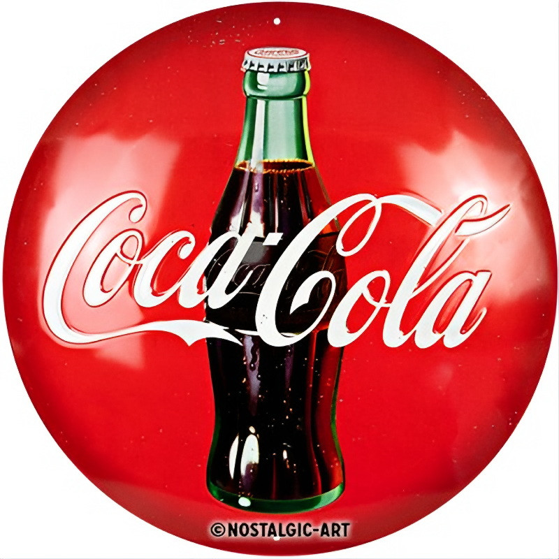 Coca Cola Blechschild rund - Nostalgic-Art Coca Cola Blechschild rund - Nostalgic-Art