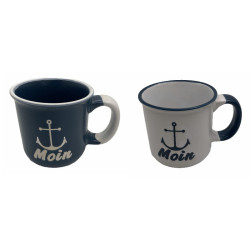 Kaffeebecher "Moin mit Anker" – Maritimes Design Hösti Becher