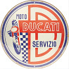 Ducati Moto Servizio Blechschild rund - Nostalgic-Art