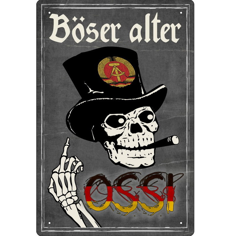 Blechschild Böser alter Ossi