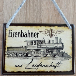 Hängeschild Eisenbahner aus Leidenschaft