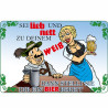 Blechschild Sei lieb und nett zu deinem Weib