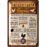 Retro-Blechschild "Hühnerstall Regeln" 20x30 cm – Lustiges Geschenk