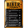 Blechschild 'Biker-Regeln' – Metallschild 20x30 cm, witziges Geschenk