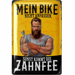 Blechschild Mein Bike nicht anfassen - Lanolu 20x30 cm