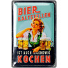 Blechschild „Bier kaltstellen“ – Lustiger Lanolu-Hingucker mit Charme 20x30 cm