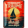 Blechschild Ein Mensch ohne Träume - Lanolu 15x20 cm