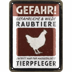 Lanolu Blechschild Gefährliche & wilde Raubtiere