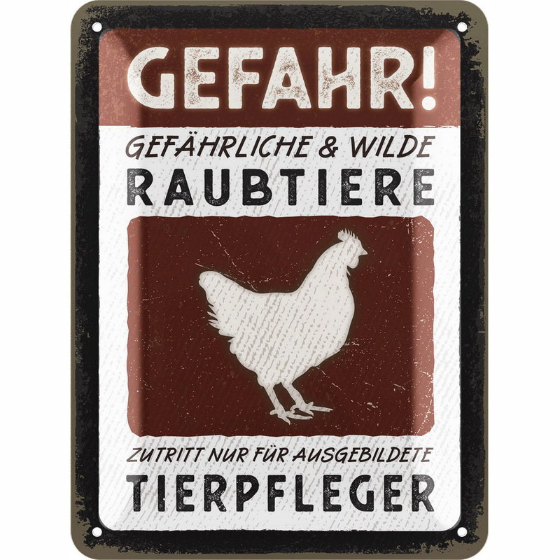 Lanolu Blechschild Gefährliche & wilde Raubtiere