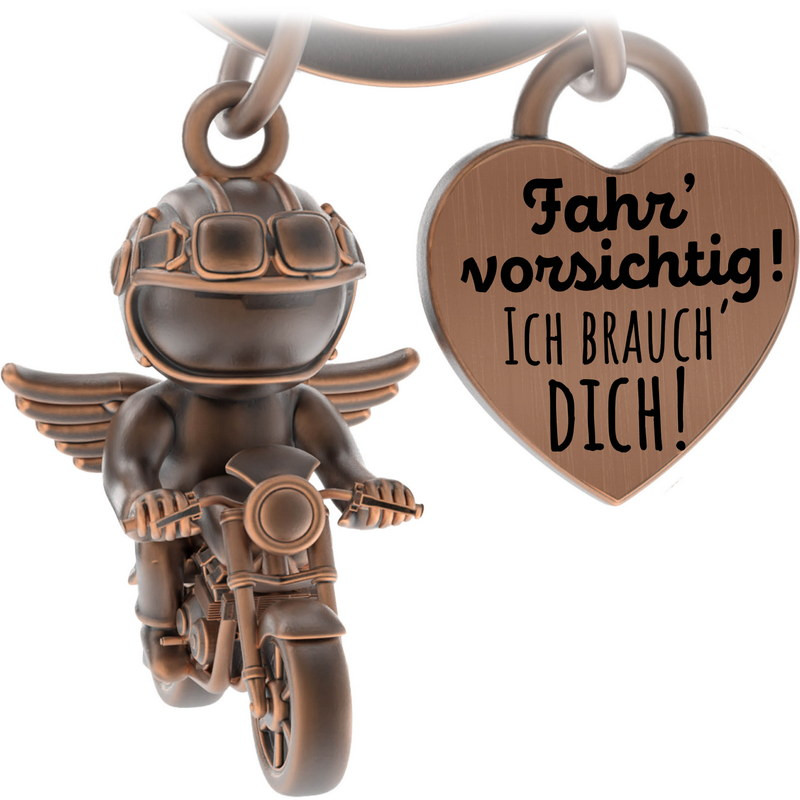 Motorrad Schlüsselanhänger – Dein Schutzengel auf zwei Rädern - Vintage Kupfel