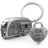 Schöner Schlüsselanhänger "Caravan" – Dein treuer Begleiter für jedes Abenteuer - silber