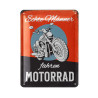 Lanolu Blechschild „Echte Männer fahren Motorrad“ – Nostalgie Deko