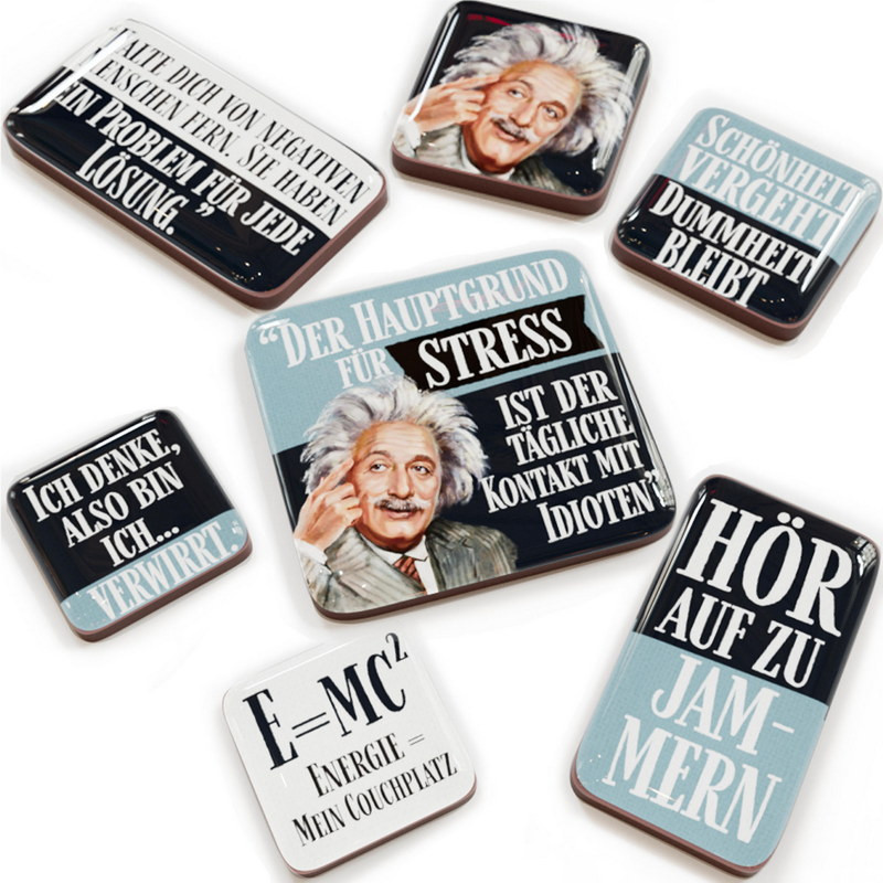 Lustiges Kühlschrank-Magnet-Set Alberts - 7-teilig