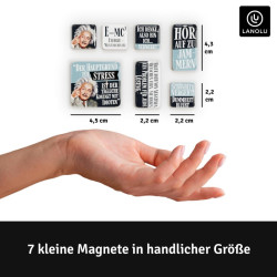 Lustiges Kühlschrank-Magnet-Set Alberts - 7-teilig