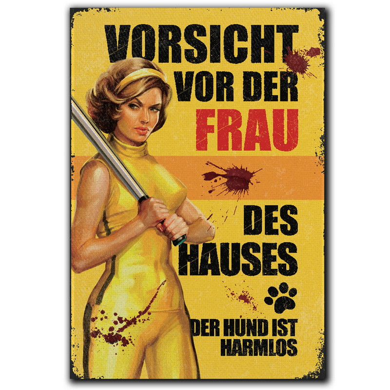 Kühlschrank-Magnet Vorsicht vor der Frau