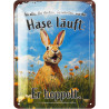 Blechschild Hase läuft 15x20 cmBlechschild Hase läuft 15x20 cm