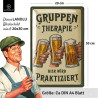 Lanolu Blechschild Gruppentherapie 20x30 cm