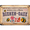 Lanolu Blechschild Bienen-Oase 20x30 cm