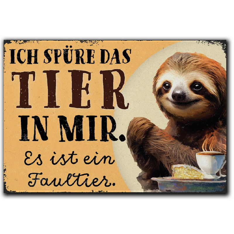 Lanolu Kühlschrank-Magnet Ich spüre das Tier in mir