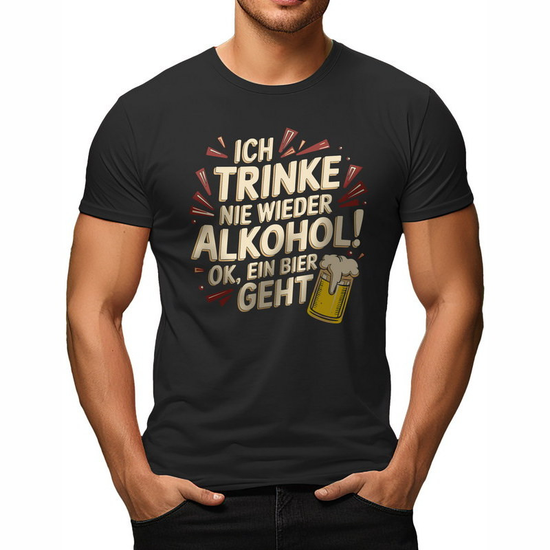 T-Shirt Ich trinke nie wieder Alkohol - RAHMENLOS®