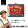 Lanolu Blechschild Papa repariert das - irgendwann 15x20 cm