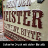 Lanolu Blechschild Wenn der Meistern erscheint, bitte Bier bereitstellen