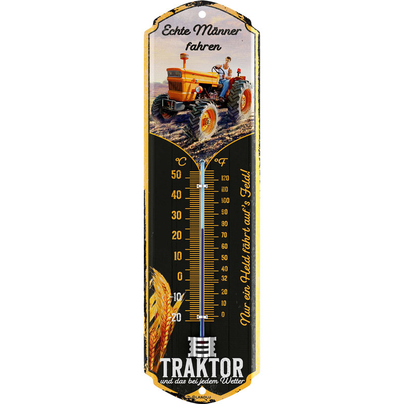 Lanolu Thermometer Echte Männer fahren Traktor