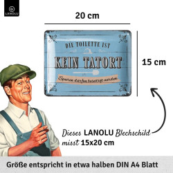 Blechschild Die Toilette ist kein Tatort