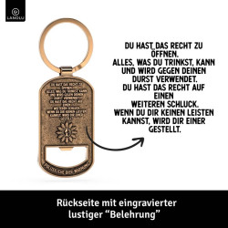 Lanolu Schlüsselanhänger Polizei aufmachen - mit Flaschenöffner