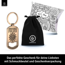 Lanolu Schlüsselanhänger Polizei aufmachen - mit Flaschenöffner