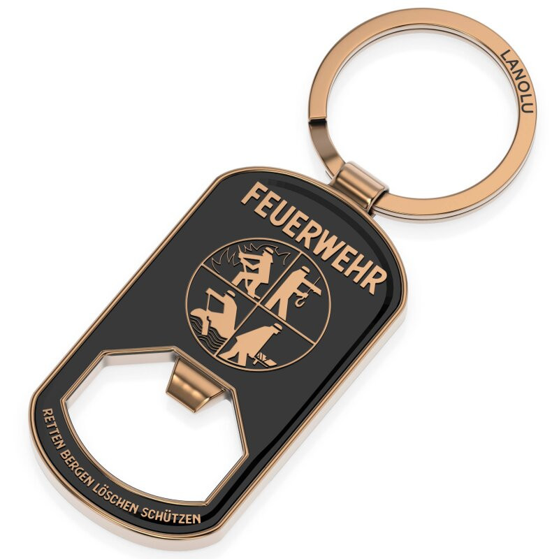 Lanolu Schlüsselanhänger Feuerwehr - mit Flaschenöffner