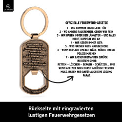 Lanolu Schlüsselanhänger Feuerwehr - mit Flaschenöffner