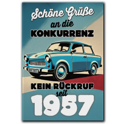 Lanolu Kühlschrank-Magnet Trabant Schöne Grüße an die Konkurrenz
