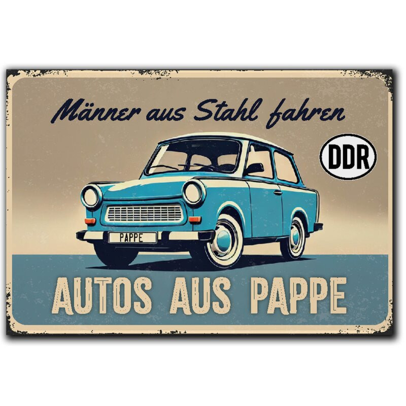 Lanolu Kühlschrank-Magnet Männer aus Stahl- fahren Autos aus Pappe - Trabant