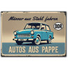Lanolu Kühlschrank-Magnet Männer aus Stahl- fahren Autos aus Pappe - Trabant