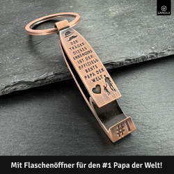 Schlüsselanhänger Beste Papa der Welt - mit Flaschenöffner