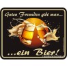 Blechschild Guten Freunden gibt man... - RAHMENLOS® 3639