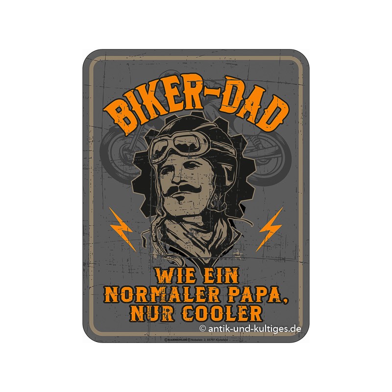Blechschild Biker Dad - RAHMENLOS® 3805