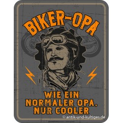 Blechschild Biker Opa - RAHMENLOS® 3806